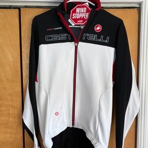 Men's Black and White Castilli biking jacket. Tags not attached